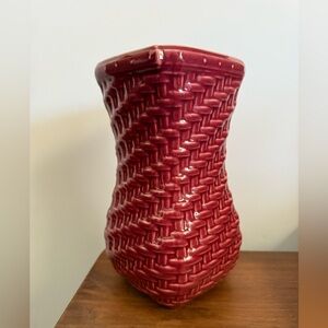 Longaberger Woven Reflections Paprika Vase Longaberger Pottery Tall Vase